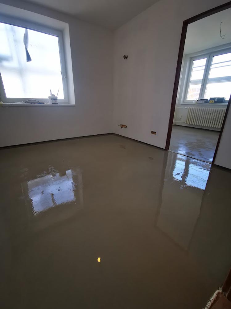 rekonstrukce a rozdělení pokoje v panelovém bytě Pardubice